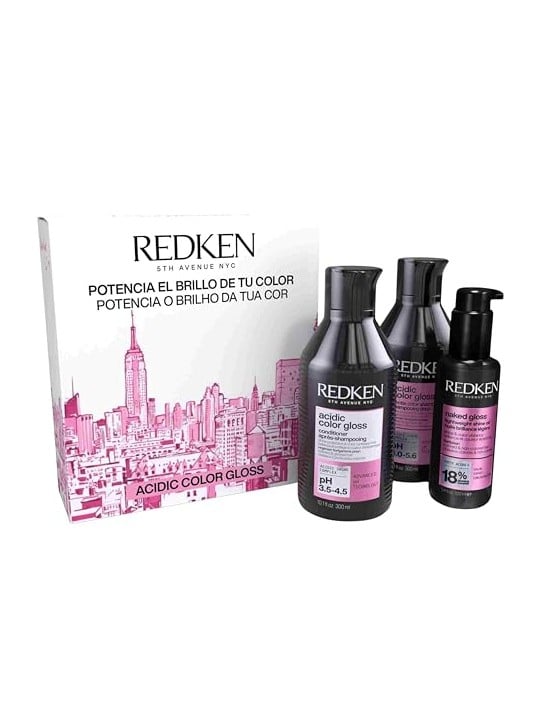Redken CUSTODIA LUCIDA COLOR ACIDO 3 pezzi Shampoo 300 ml + Conditioner 300 ml + Hair Oil 100 ml unisex