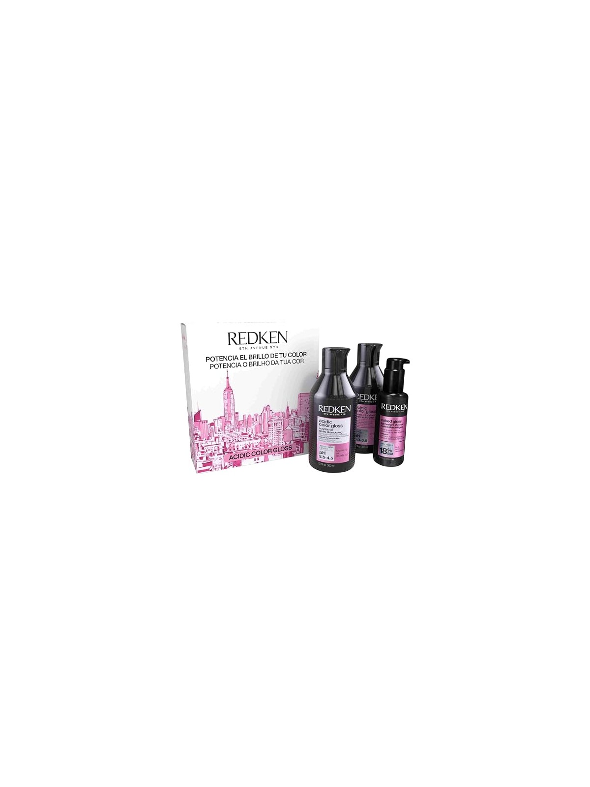 Redken CUSTODIA LUCIDA COLOR ACIDO 3 pezzi Shampoo 300 ml + Conditioner 300 ml + Hair Oil 100 ml unisex