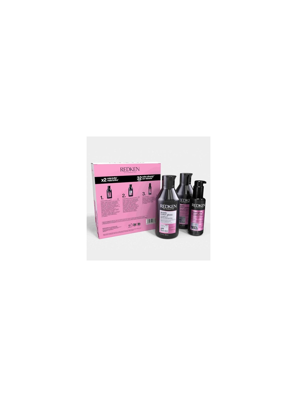 Redken CUSTODIA LUCIDA COLOR ACIDO 3 pezzi Shampoo 300 ml + Conditioner 300 ml + Hair Oil 100 ml unisex