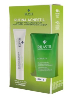 Rilastil ACNESSTIL ROUTINE 2 pezzi CUSTODIA Facial anti-blemish cream 40ml + Facial cleansing gel 50ml unisex