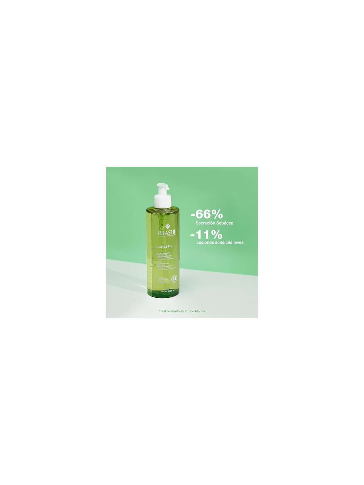 Rilastil ACNESTIL gel detergente purificante, confezione da 2 x 400ml unisex