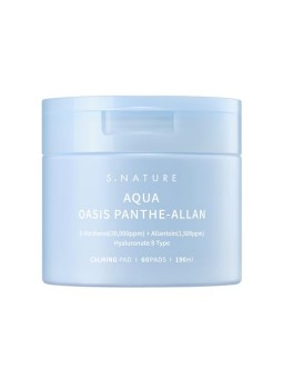 S.nature Aqua Oasis Panthe-Allan Calming Pad Dischetti lenitivi per il viso, 60 pezzi