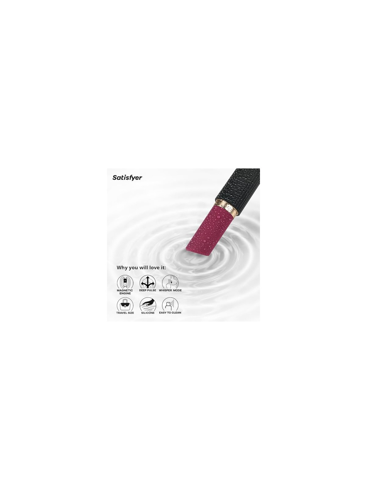 Satisfyer Rossetto vibrante Deep Kiss Air Pulse viola