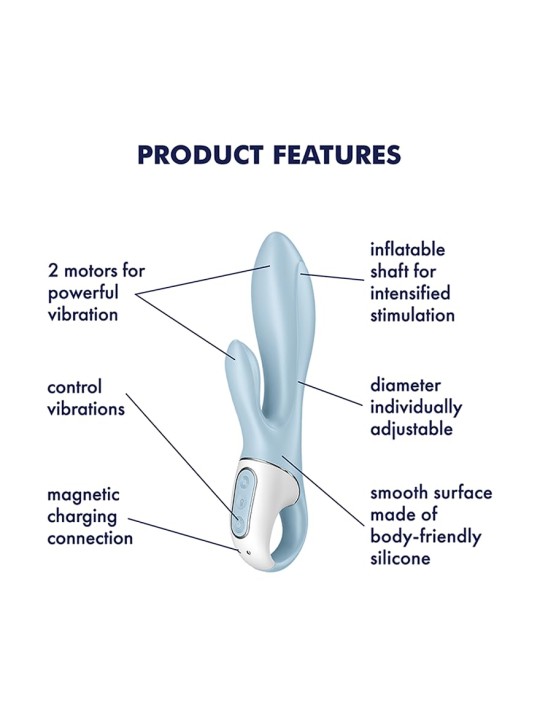 Satisfyer Vibratore Air Pump Bunny con funzione di pompaggio