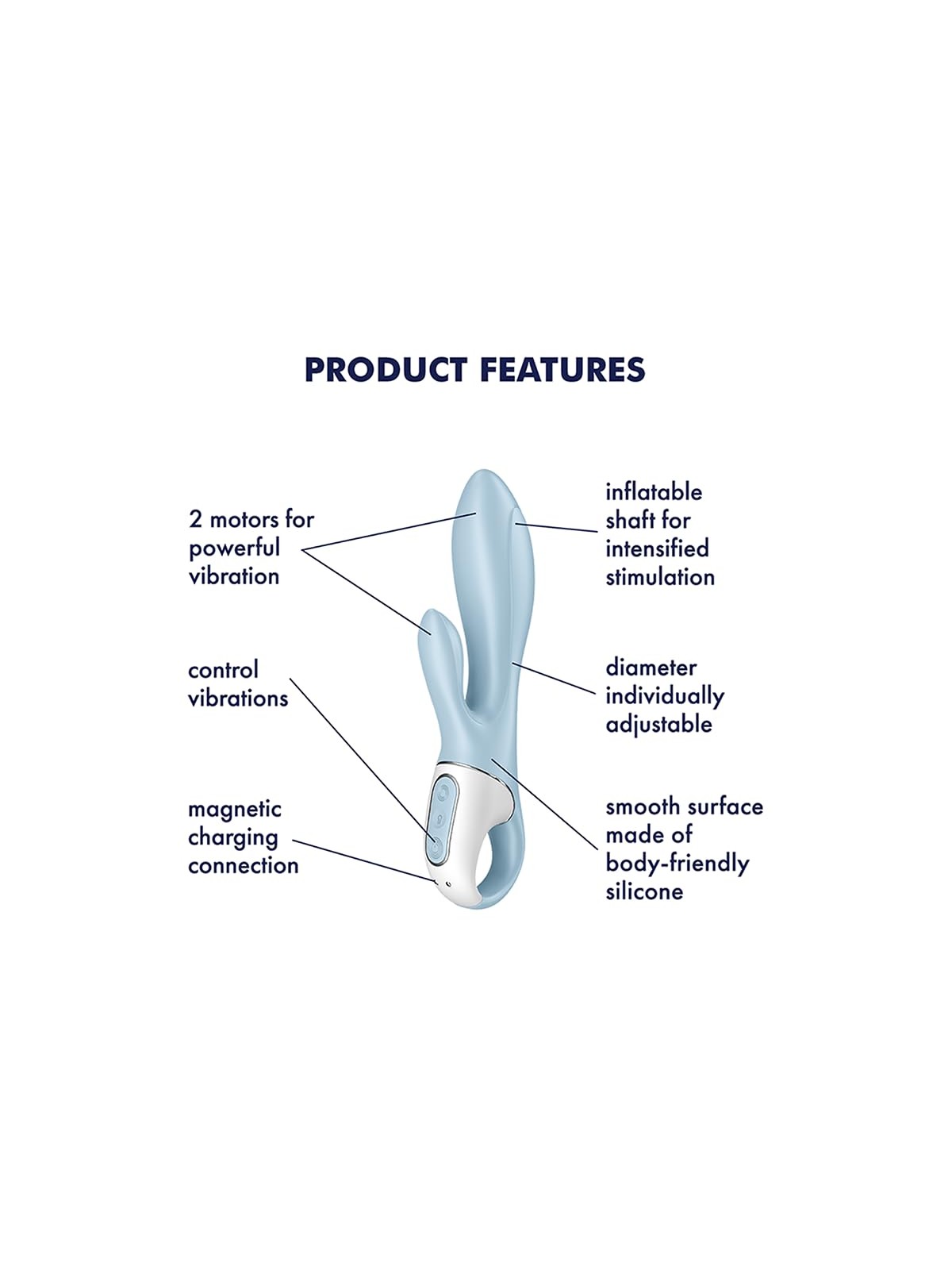 Satisfyer Vibratore Air Pump Bunny con funzione di pompaggio