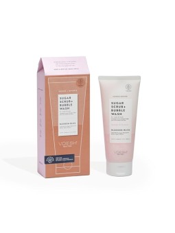 Voesh Sugar Scrub + Bubble Wash detergente corpo e cuoio capelluto esfoliante allo zucchero Blossom Bliss 210g