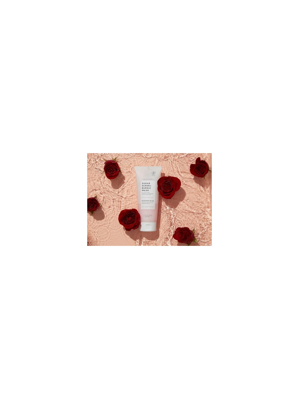 Voesh Sugar Scrub + Bubble Wash detergente corpo e cuoio capelluto esfoliante allo zucchero Blossom Bliss 210g