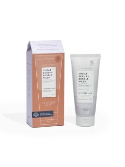 Voesh Sugar Scrub + Bubble Wash, peeling e schiuma detergente per cuoio capelluto e corpo, Lavender Land 210g