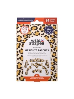 Wild Stripes Cerotti idrocolloidali per la pelle, motivo animale Leo, per il viso, 14 pezzi donna