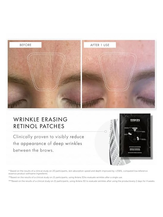 111skin Patch antirughe al retinolo per la rimozione delle rughe, maschere in tessuto 3x35g