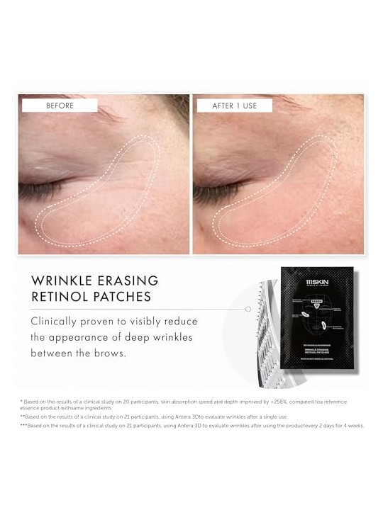 111skin Patch antirughe al retinolo per la rimozione delle rughe, maschere in tessuto 3x35g