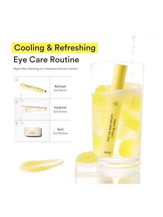 Abib Roller per il contorno occhi, siero lifting per la retina, 15 ml donna