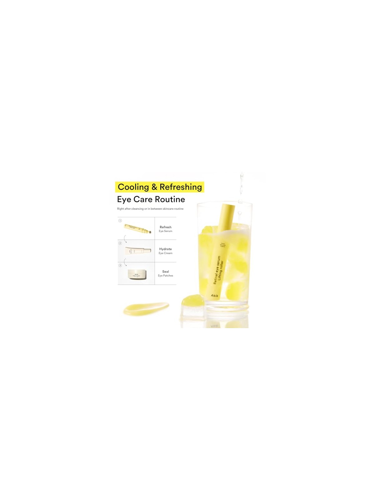 Abib Roller per il contorno occhi, siero lifting per la retina, 15 ml donna