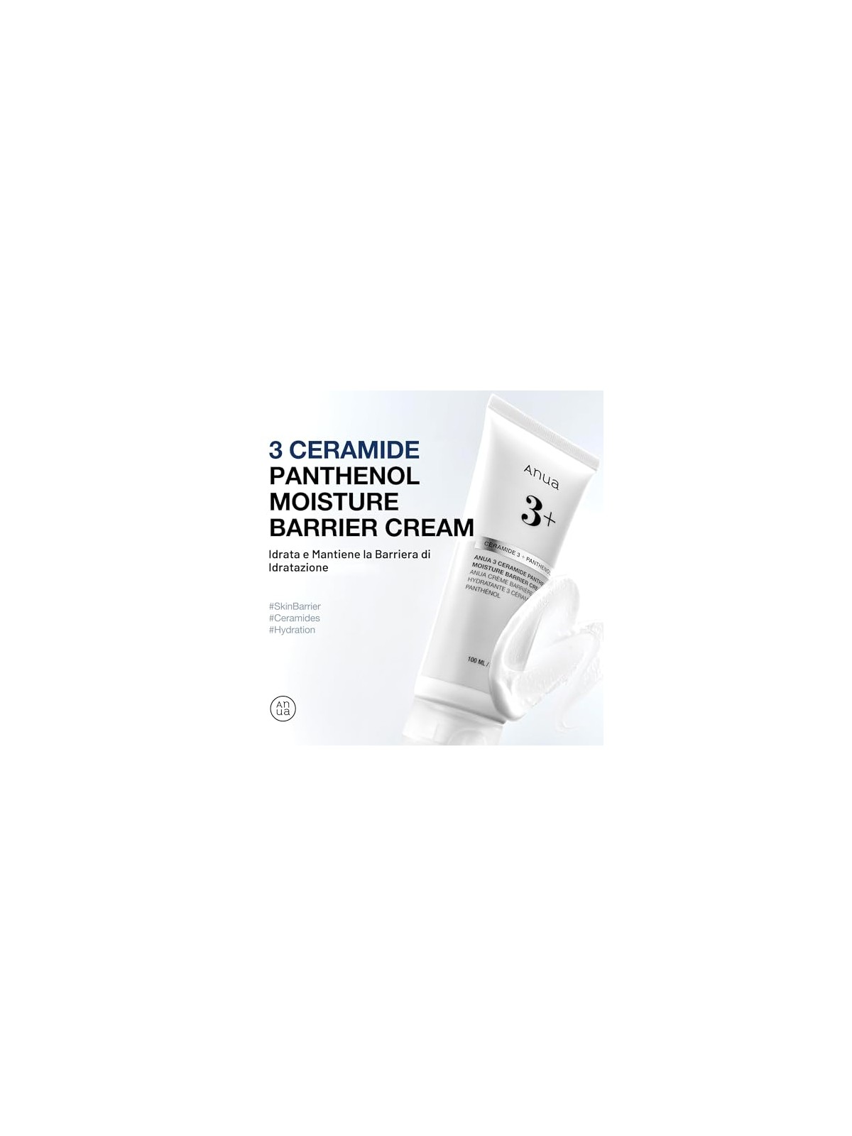 Anua Crema viso 3 Ceramide Pantenolo Crema Barriera Idratante 100ml donna
