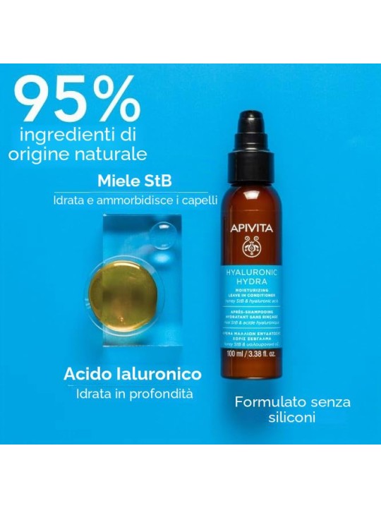 Apivita Balsamo idratante senza risciacquo con acido ialuronico e aloe 100ml unisex
