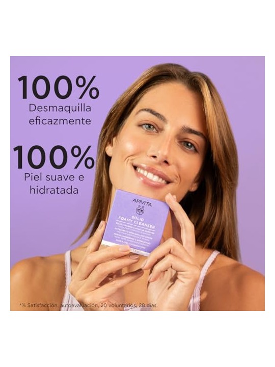 Apivita Detergente solido e struccante per viso e occhi 80 g unisex