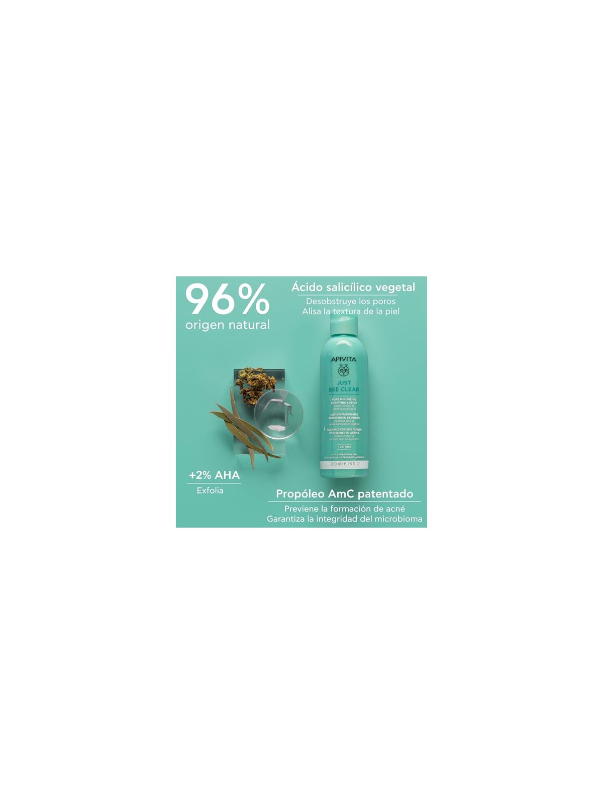 Apivita JUST BEE CLEAR Lozione purificante minimizzante dei pori per pelligrasse 200ml unisex