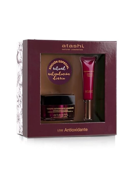 Atashi Set di 2 prodotti per un rituale viso idratante e antiossidante. Facial cream 50ml + Eye contour cream 15ml unisex