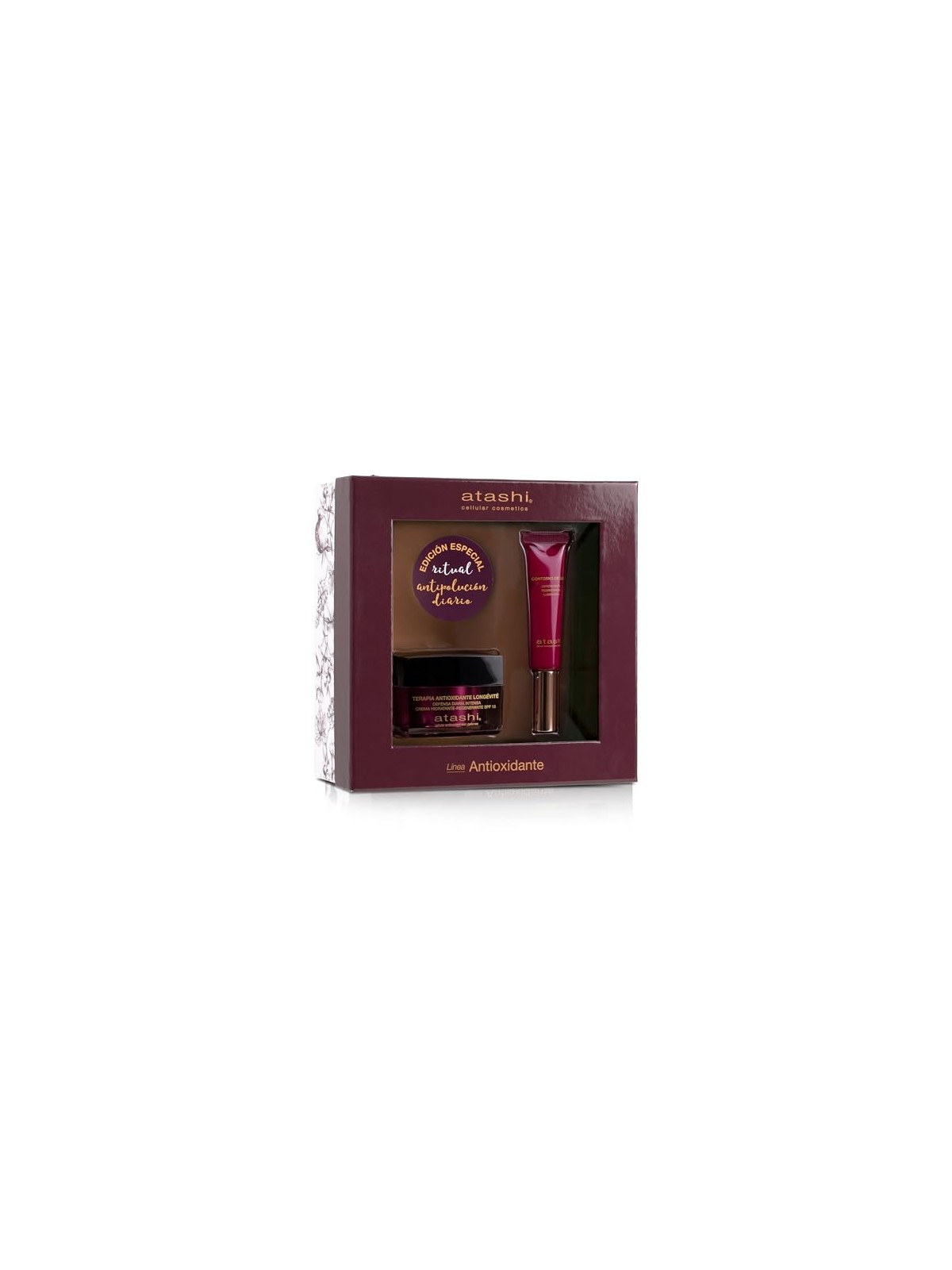 Atashi Set di 2 prodotti per un rituale viso idratante e antiossidante. Facial cream 50ml + Eye contour cream 15ml unisex