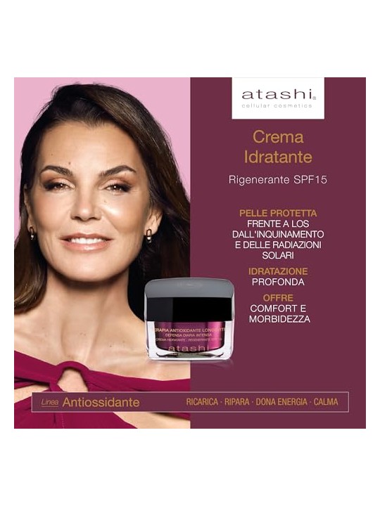 Atashi Set di 2 prodotti per un rituale viso idratante e antiossidante. Facial cream 50ml + Eye contour cream 15ml unisex