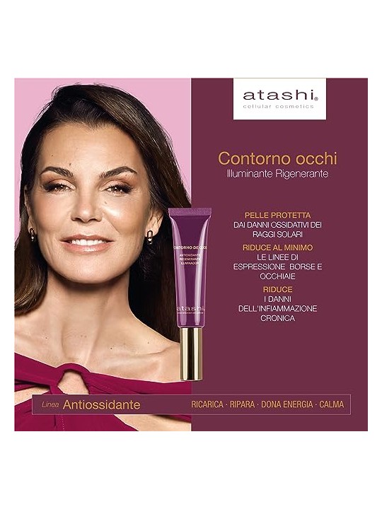 Atashi Set di 2 prodotti per un rituale viso idratante e antiossidante. Facial cream 50ml + Eye contour cream 15ml unisex