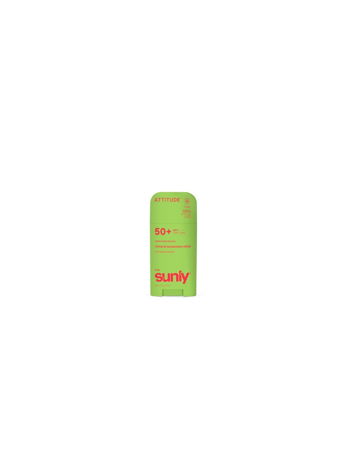 Attitude Crema solare minerale per bambini SPF 50 Sunly Stick 60 g bambino