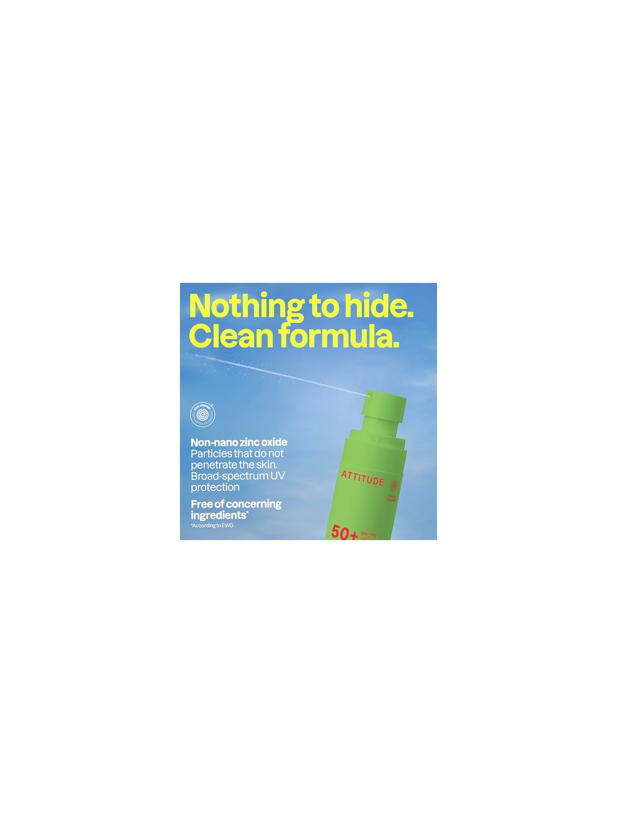 Attitude Spray solare minerale per bambini SPF 50 Sunly Spray 75ml bambino