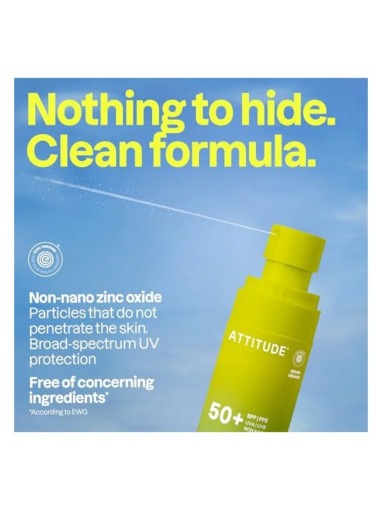 Attitude Spray solare minerale SPF 50 Sunly 75ml unisex