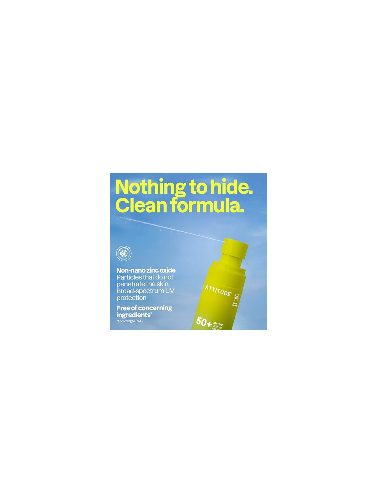 Attitude Spray solare minerale SPF 50 Sunly 75ml unisex