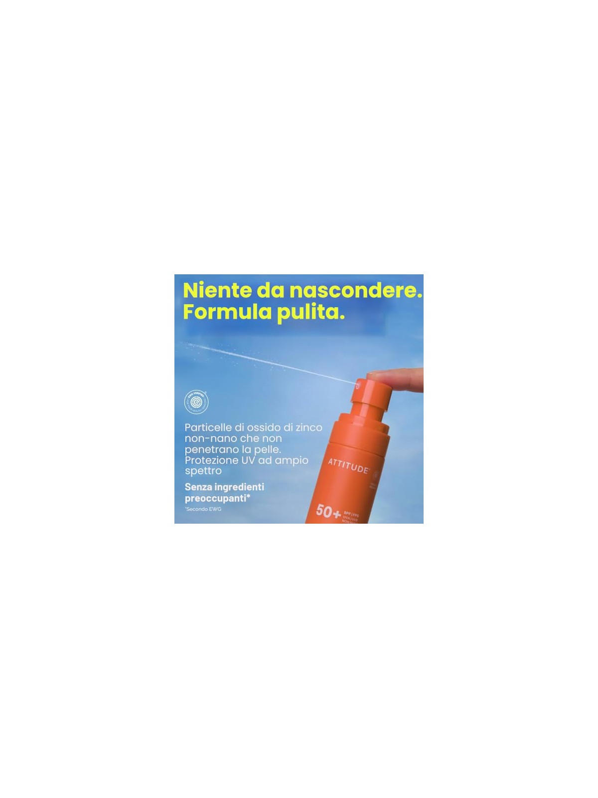 Attitude Spray solare minerale SPF 50 Sunly Spray 75ml unisex