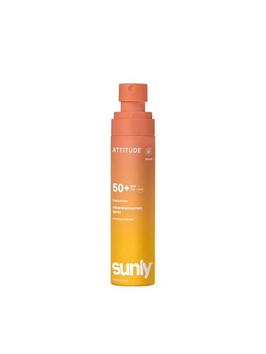 Attitude Spray solare minerale SPF 50 Sunly Spray 75ml unisex