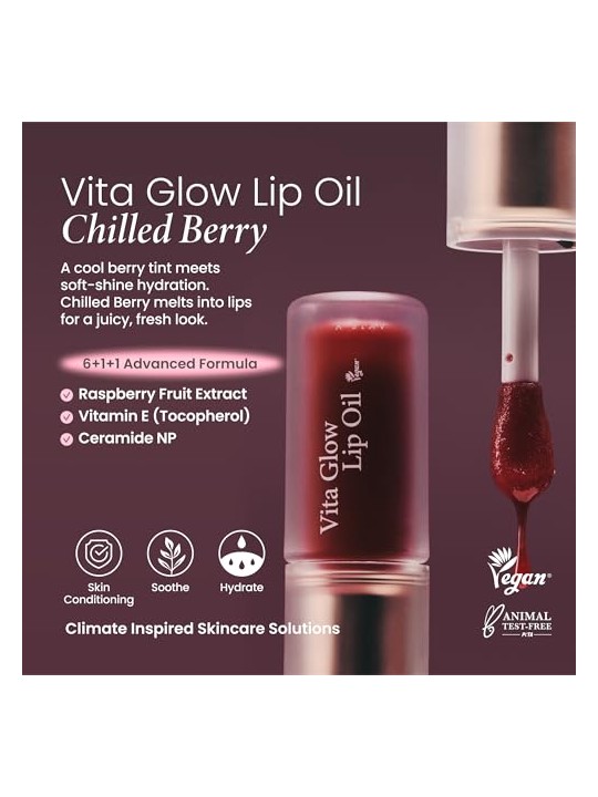 Axis-y Balsamo labbra Vita Glow Lip Oil Chilled Berry 4
