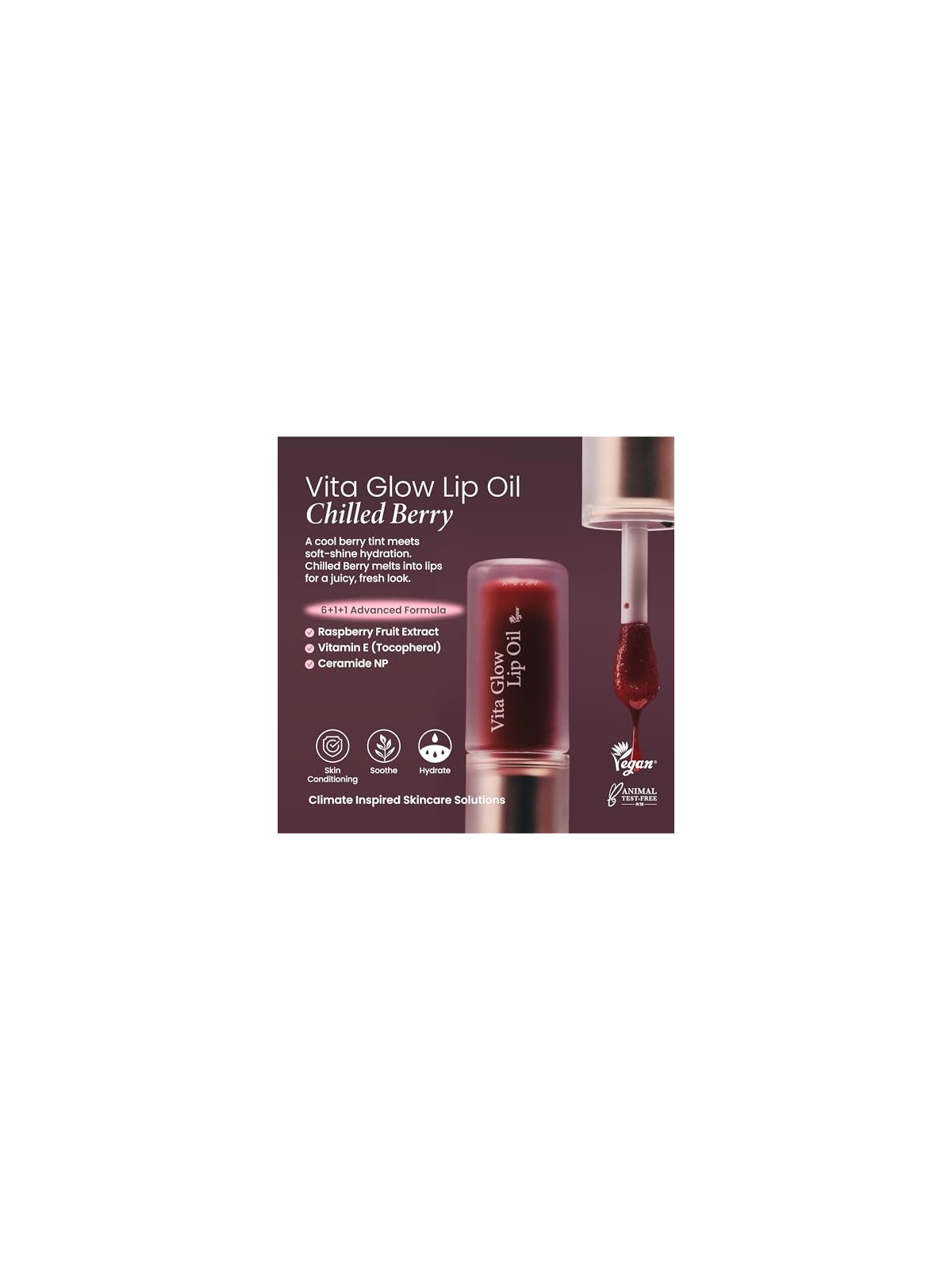 Axis-y Balsamo labbra Vita Glow Lip Oil Chilled Berry 4