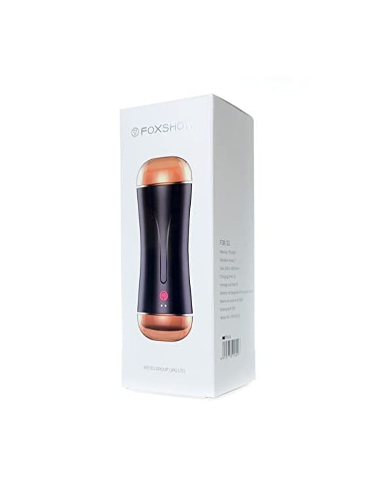 B series fox Vibrating Masturbator Cup grande doppio masturbatore con la possibilità di regolare la pressione nella camera