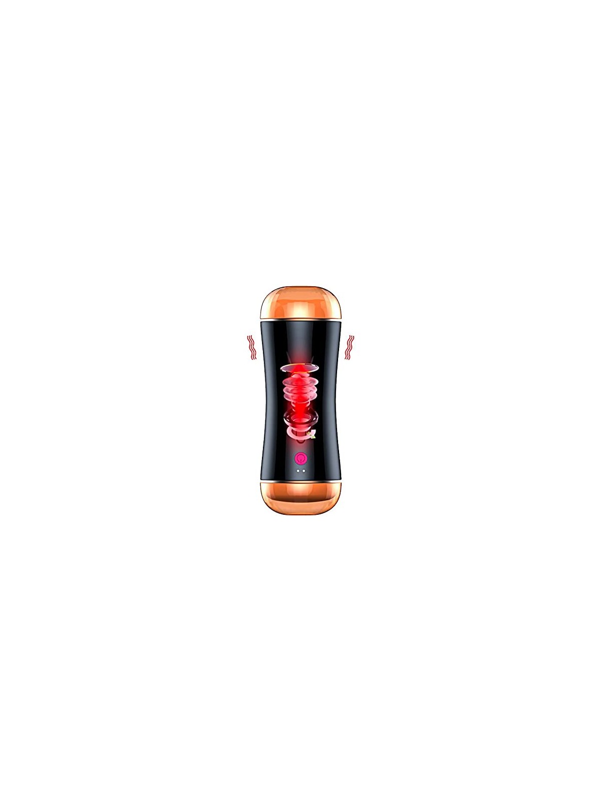 B series fox Vibrating Masturbator Cup grande doppio masturbatore con la possibilità di regolare la pressione nella camera