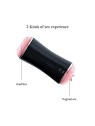 B series fox Vibrating Masturbator Cup grande doppio masturbatore con la possibilità di regolare la pressione nella camera