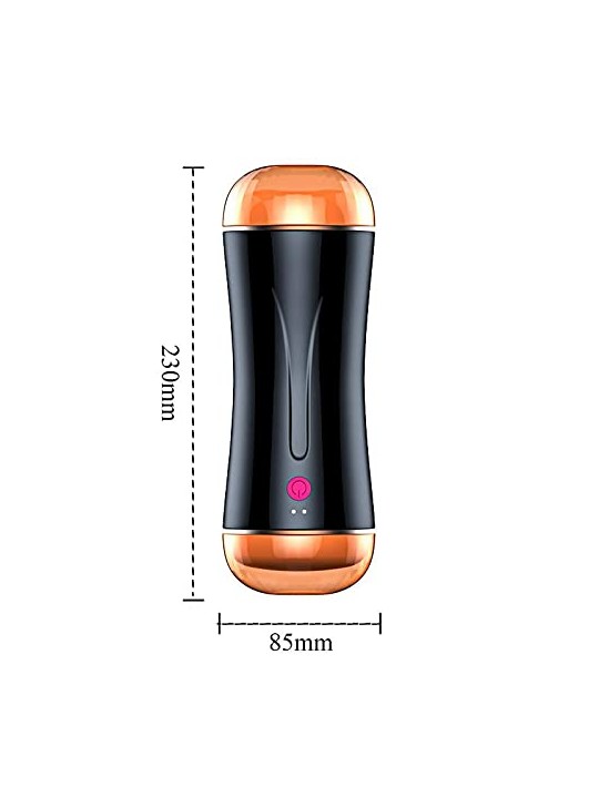 B series fox Vibrating Masturbator Cup grande doppio masturbatore con la possibilità di regolare la pressione nella camera