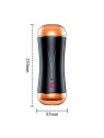 B series fox Vibrating Masturbator Cup grande doppio masturbatore con la possibilità di regolare la pressione nella camera