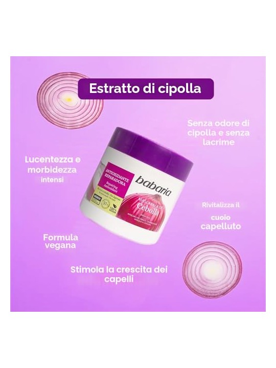 Babaria Maschera per Capelli allCipolla 400ml unisex