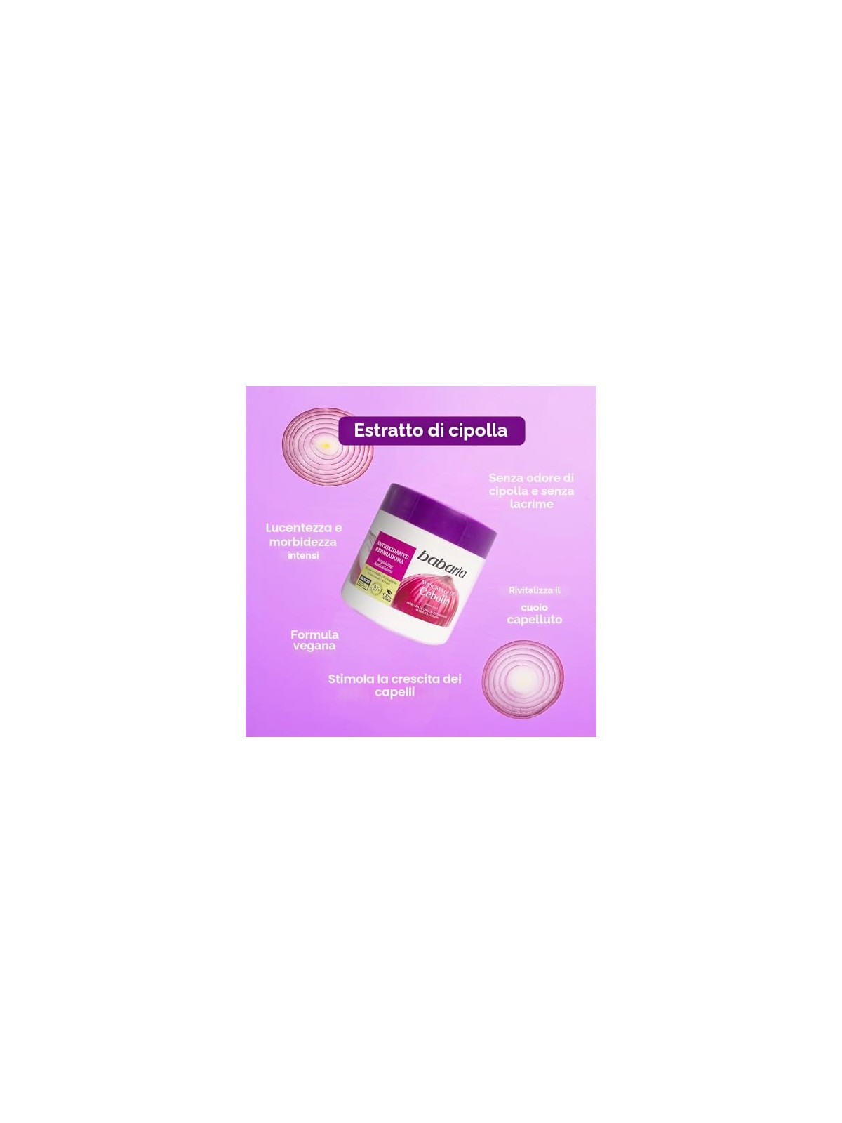 Babaria Maschera per Capelli allCipolla 400ml unisex