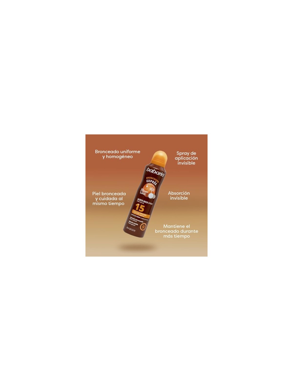 Babaria Monoi Tahiti Olio Secco Spf15 Spray 200ml