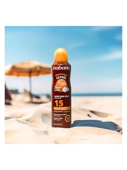 Babaria Monoi Tahiti Olio Secco Spf15 Spray 200ml
