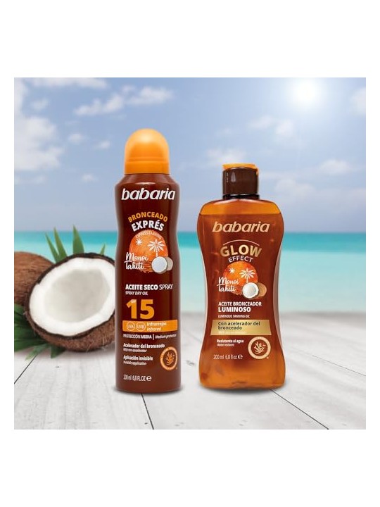 Babaria Monoi Tahiti Olio Secco Spf15 Spray 200ml