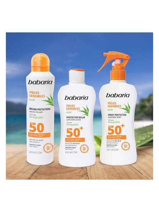 Babaria Spray Solare SPF50 Pelle Sensibile 200ml