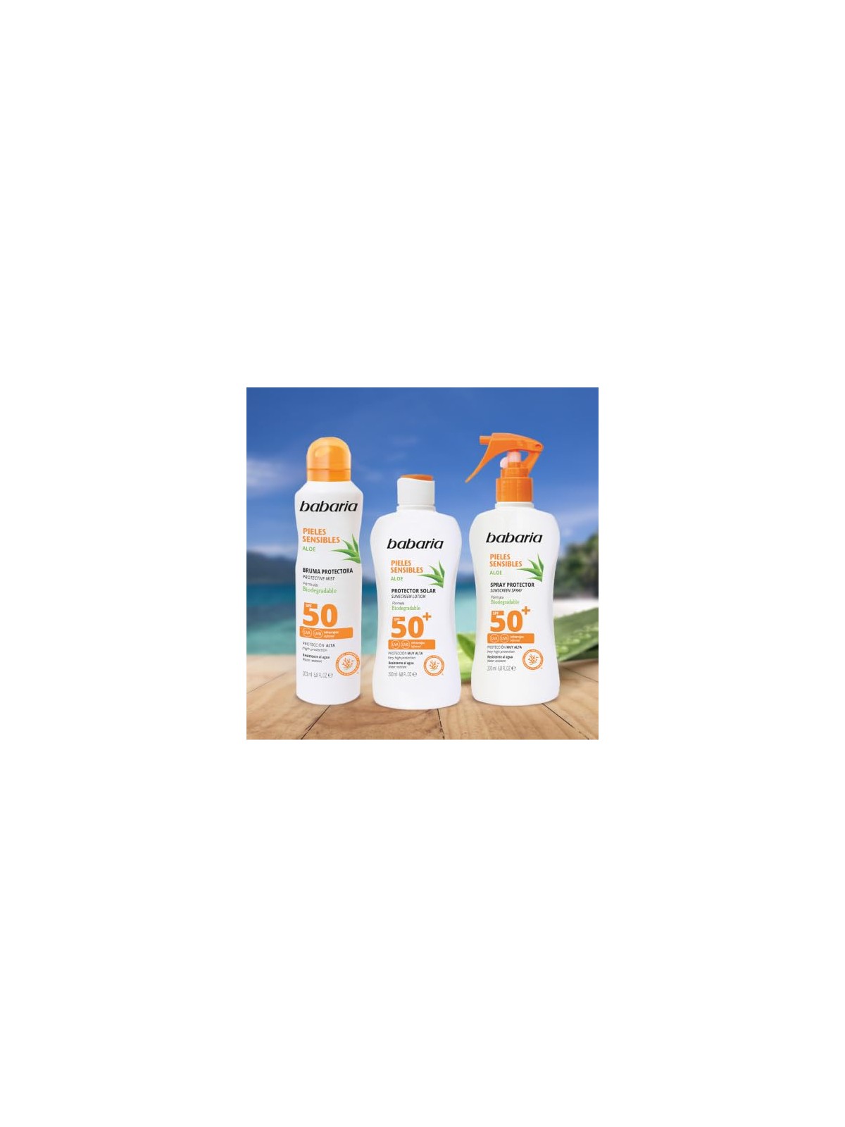Babaria Spray Solare SPF50 Pelle Sensibile 200ml