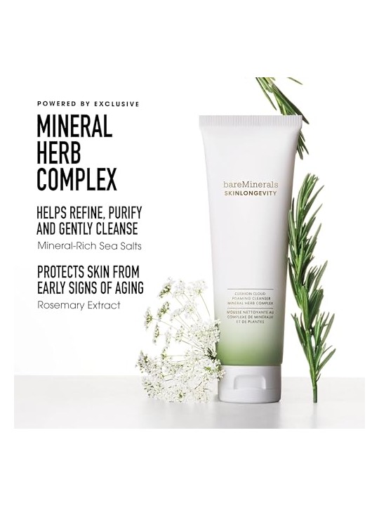 Bare Minerals SKINLONGEVITY CUSHION CLOUD detergente schiumogeno 120ml unisex