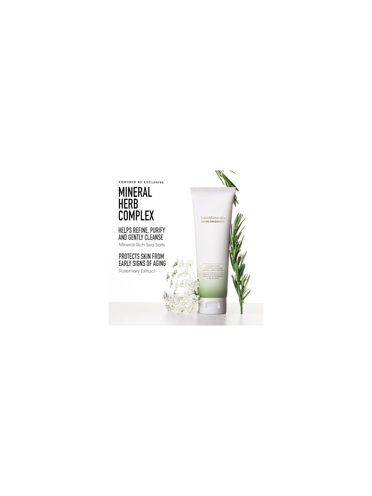 Bare Minerals SKINLONGEVITY CUSHION CLOUD detergente schiumogeno 120ml unisex
