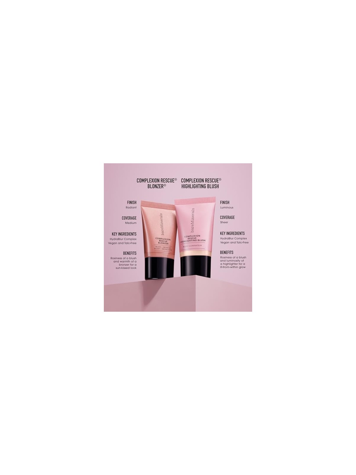 Bareminerals Illuminante carnagione Rescue Rosa con Crema Rosa Luminosa 15ml