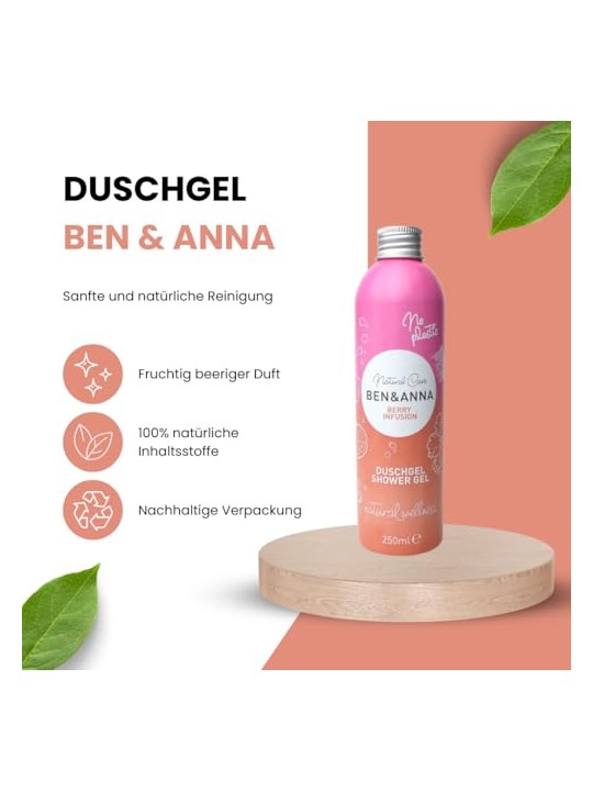 BEN & ANNA Bagnoschiuma naturale ai frutti di bosco 250 ml donna