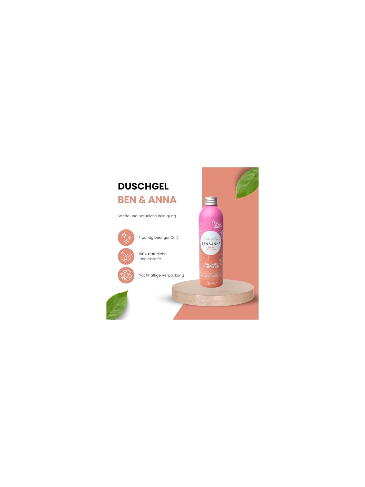 BEN & ANNA Bagnoschiuma naturale ai frutti di bosco 250 ml donna